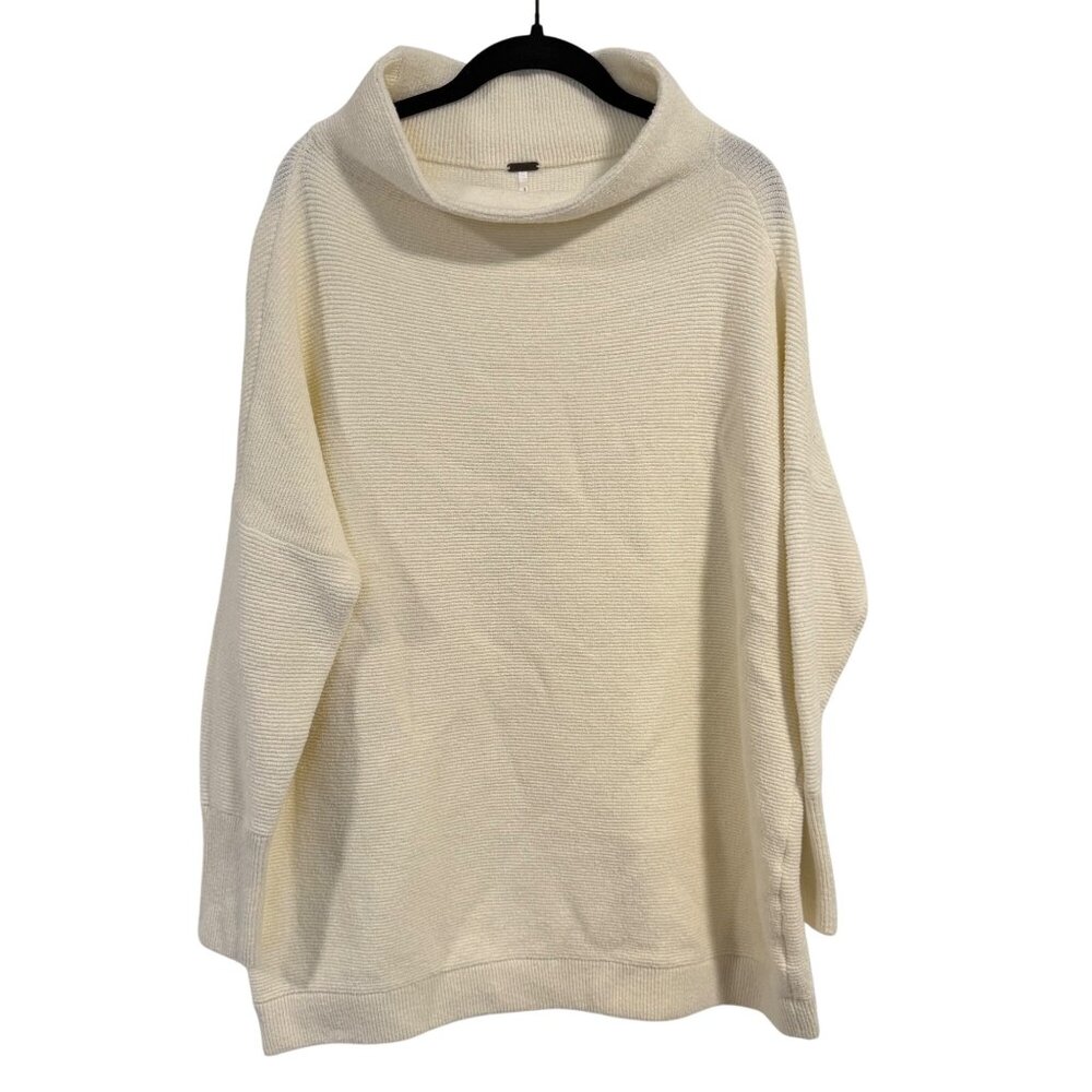 Free People Ottoman Slouchy Off‎ White Oversized Tunic Sweater Size S